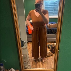 Betabrand XL Brown Jumpsuit
